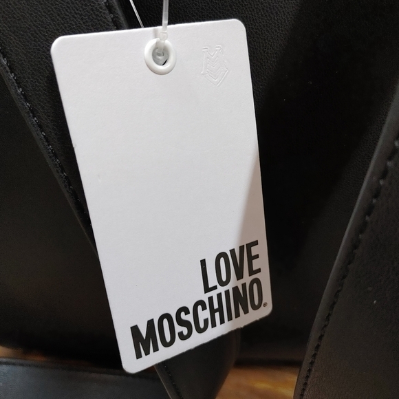 Love Moschino Black Vegan Leather Studded Backpack main image 14